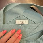 Aritzia Babaton Sculpt Knit Criss Cross Cropped Blue and Green Tank Top XS Photo 6