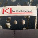 Karl Lagerfeld printed black and gold velvet jacket and skirt suit. Size 6. EUC. Photo 6