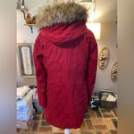 a.n.a  red quilted parka with fur trimmed hood. Photo 5