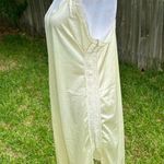 Vintage candlelight cream lace trim midi length adjustable strap slip dress. M. Size M Photo 3