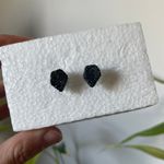 Kendra Scott Black Druzy Stud Earrings Sparkle Gemstone Statement Boho Chic Goth Photo 4