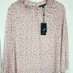 Adrianna Papell NWT Moss Crepe Ruffle Neck top size Large Photo 0