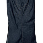 Bisou Bisou  Dark Wash Contrast Stitching‎ Maxi Length Denim Skirt Size 12 Photo 0