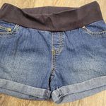 Oh! Mamma Shorts Medium Women's Cuffed Hem Denim Jean Maternity Band Blue Photo 0
