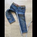 Dolce & Gabbana Women's Blue Lace‎ Up Leather Trims Denim Jeans IT 38 Photo 4