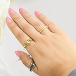 Dainty Micro Pearl Infinity Ring Gold Photo 2