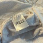 Jane and Delancey  white cotton t-shirt with silver beaded chain giraffe size S Photo 7