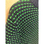 J.Crew EUC Mock Turtleneck Navy Blue and Kelly Green Textured Sweater Size S Photo 1