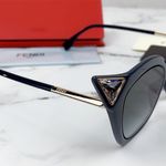 Fendi Authentic FF 0357GS Grey Cat Eye Sunglasses Photo 0