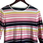 Talbots Tee Women Top MP Multicolor Stripe Lightweight Cotton Preppy Beachy Photo 7