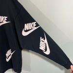 Nike Sportwear Club NSW Crew Futura Toss Black Graphics Sweatshirt Size S Photo 5