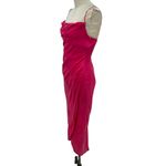 Lovers + Friends Lovers and‎ Friends Noah Wrap Dress Slip Sleeveless Satin Hot Pink Size Small Photo 6