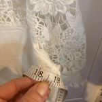 Elie Tahari White Floral Crochet Puff Sleeve Sweater Feminine Soft Coquette Girl Photo 11