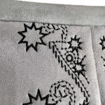 SEEK the Label  Gray Faux Suede Embroidered A-Line Mini Skirt Size S XS Photo 2