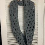 30” knitted slouch cow neck grey scarf Photo 0