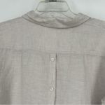Sigrid Olsen Linen Button Up Shirt Beige Button Back
Roll Tab Sleeves Size M Photo 6