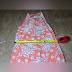 Loft Ann Taylor Coral Paisley Floral Print Lace Trim Halter Dress,Size 0,NWT Photo 8