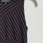 Athleta Santorini Black White Stripe Sleeveless Tank Jersey Dress Photo 3