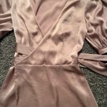 Wilfred  Aritzia Pink Satin Wrap Dress Photo 4