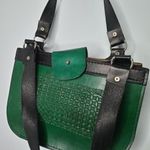 Vintage green leather handcrafted shoulder bag Green Photo 7