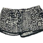 Raga  Black Patterned Shorts Cotton Size Medium Photo 0