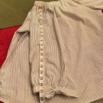 potter's pot szM off theĀ shoulder 3/4āsleeveāw/elasticāstripedāblouseāEUC Photo 10