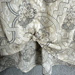 Saint Tropez West  Top Womens XL Beige Geometric Sheer Long Sleeve Boho Whimsical Photo 5