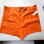 Anthropologie  New Colette Shorts by Maeve Linen Edition Women’s Size 32 Orange Photo 1