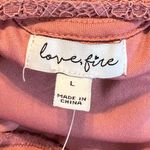 Love, Fire  Fit and Flare Dress Woman’s size large Lace up back Dusty Rose Photo 5