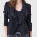 Vince  Frayed Edge Knit Moto Jacket Top Dark
Navy Size Small Photo 0