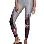 PINK - Victoria's Secret  Ultimate Mesh Gray Marl Floral Leggings Size Small EUC Photo 0