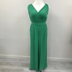 Torrid  Studio Knit Surplice Tie Back Green Jumpsuit - Size 14/16 (1) Photo 4