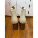 Marc Fisher LTD MLoshay Women’s 11 Leather White Chunky Healed Boots Booties Photo 1