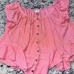 Free People Off The Shoulder Top Hot Coral Photo 0