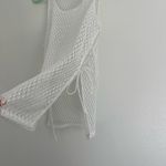 H&M Divided White Fishnet Tie-Up Top Photo 3
