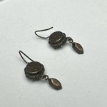 Kenny Ma Green & AB Rhinestone Antiqued Brass Pierced Earrings with Teardrop Photo 7