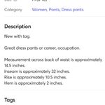 Navy Blue Dress Pants Womens 10 Doc & Amelia Classic Fit Career Occupation New Photo 7