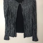 Onyx Nite  Black with silver Metallic Stripes Womens Evening Blazer size medium Photo 2