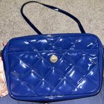 Isaac Mizrahi Blue Patent Leather Adjustable Crossbody/Shoulder Bag Photo 6