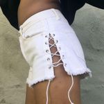 PacSun White lace up shorts Photo 4