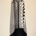 Anthropologie Maeve Halter Black Cream Dot Print Maxi Dress High Low Hem Size 8 Photo 0