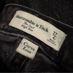 Abercrombie & Fitch The Dad High Rise Black Curve Love Criss Cross Jean Size 4 Photo 7