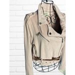 Ashley Outerwear Womens Size M Faux Suede Crop Jacket Pastel Pink Asymmetrical Photo 2