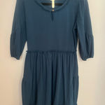 Matilda Jane  Hold the Key Blue Dress with Lace Hem Size S Photo 0