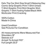 Felix The Cat Shirt Size Small S Relaxing Day Comic Strip Graphic Print T Photo 1