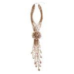 Joan Rivers New Starlet Style Beaded Flower Cluster Fringe Neutral Necklace Photo 7