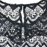 Sequin Hearts Black Lace Crop Top Sleeveless Party‎ Tank Blouse Sexy Festival Size 15 Jr Photo 3