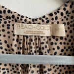 BEACHGOLD Chelsea Animal Print Romper in Brown Motif Size Medium Tan Photo 4