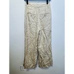 ANINE BING Women's Off-White Wide-Leg Front Zipper Lyra Trousers Pants Size 34 Photo 3