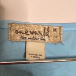 One World  Asymmetrical Blue Paisley Sleeveless‎ Dress Photo 3